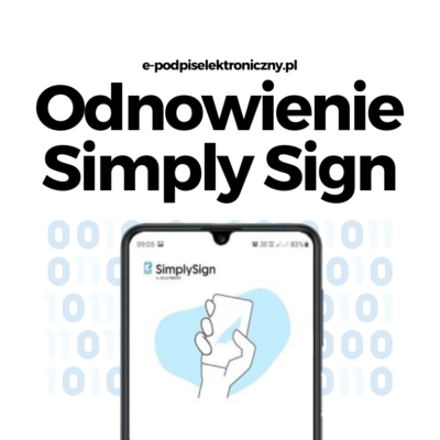 Odnowienie certyfikatu Certum w aplikacji Simply Sign, e-podpiselektroniczny.pl